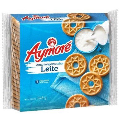 Biscoito Aymore Amanteigado Leite - Embalagem 28X248 GR - Preço Unitário R$4,67