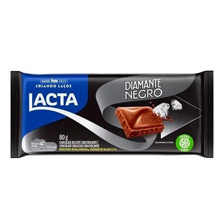 Chocolate Lacta Diamante Negro - Embalagem 17X80 GR - Preço Unitário R$6,16