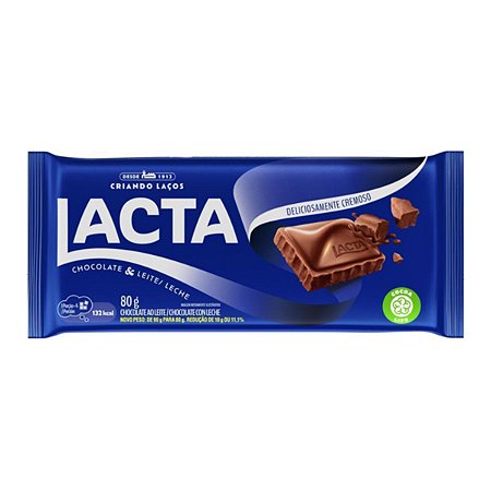Chocolate Lacta Ao Leite - Embalagem 17X80 GR - Preço Unitário R$6,22
