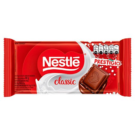 Chocolate Ao Leite Nestle Prestigio Classic - Embalagem 1X80 GR