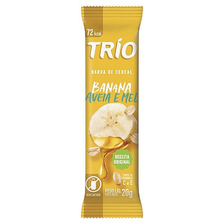 Barra De Cereal Trio Banana / Aveia E Mel - Embalagem 12X20 GR - Preço Unitário R$1,36