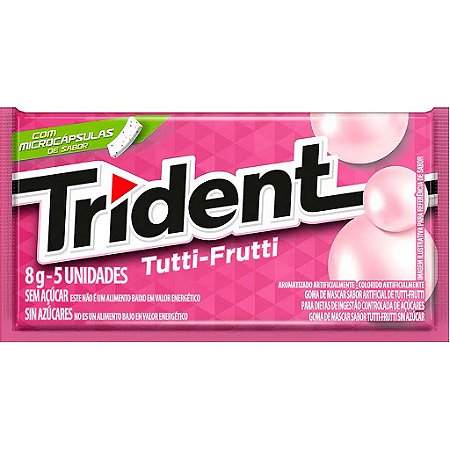 Goma De Mascar Trident Tutti Frutti - Embalagem 21X1 UN - Preço Unitário R$1,9