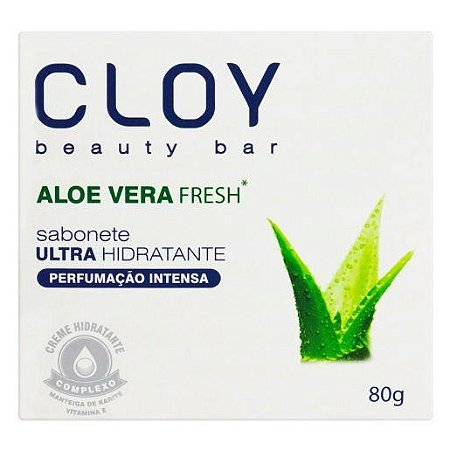 Sabonete Cloy Beauty Bar Aloe Vera Fresh - Embalagem 1X80 GR