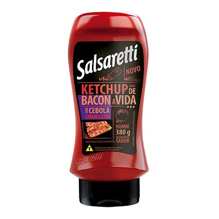 Catchup Salsaretti Bacon Com Cebola Caramelizada Squeeze - Embalagem 1X380 GR