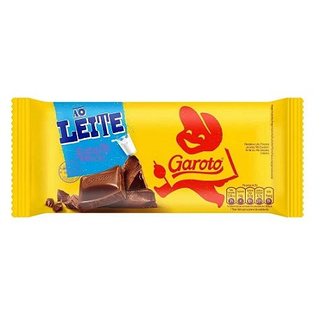 Chocolate Tablete Garoto Ao Leite - Embalagem 1X80 GR