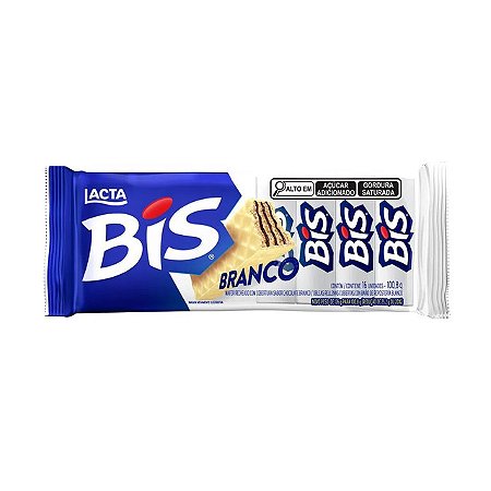 Chocolate Bis Lacta Branco - Embalagem 1X16X6,3 GR