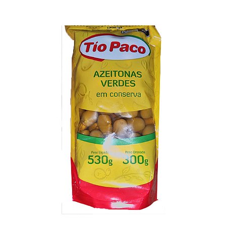 Azeitona Verde Tio Paco Sache - Embalagem 20X300 GR - Preço Unitário R$6,37