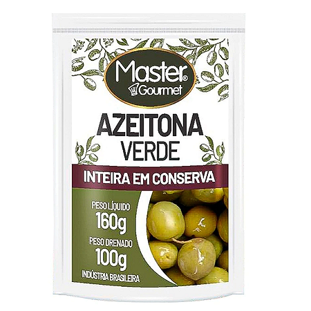 Azeitona Verde Master Gourmet Sache - Embalagem 24X100 GR - Preço Unitário R$2,26