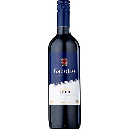 Vinho Galiotto Tinto Seco - Embalagem 12X750 ML - Preço Unitário R$16,92