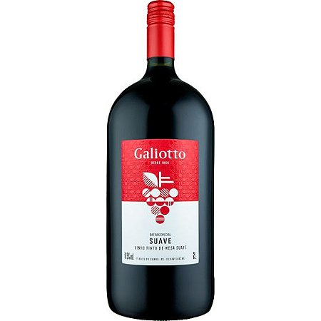 Vinho Galiotto Tinto Suave - Embalagem 6X2 LT - Preço Unitário R$43,31