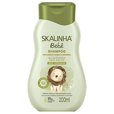 Shampoo Infantil Skalinha Bebe Glicerinado Com Salvia Sem Lagrimas - Embalagem 1X200 ML
