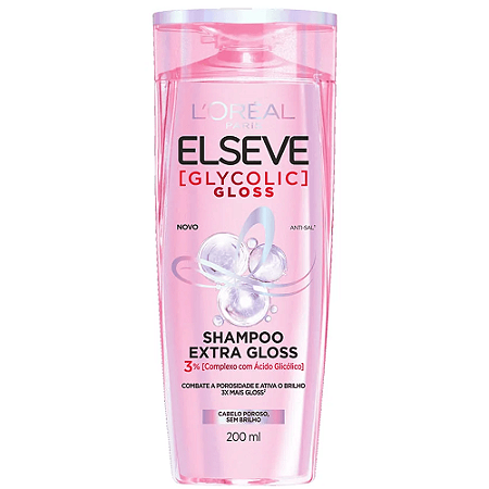 Shampoo Elseve Glycolic Gloss - Embalagem 1X200 ML