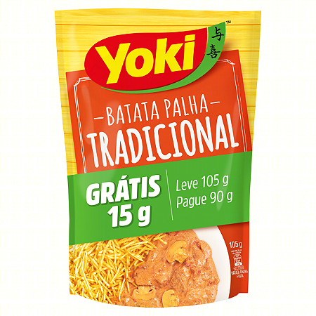 Batata Palha Yoki Tradicional Promocional - Embalagem 20X105 GR - Preço Unitário R$6,04
