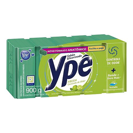 Sabao Em Barra Ype Fresh Verde Com 5 Unidades Promocional - Embalagem 10X5X180 GR - Preço Unitário R$12,66