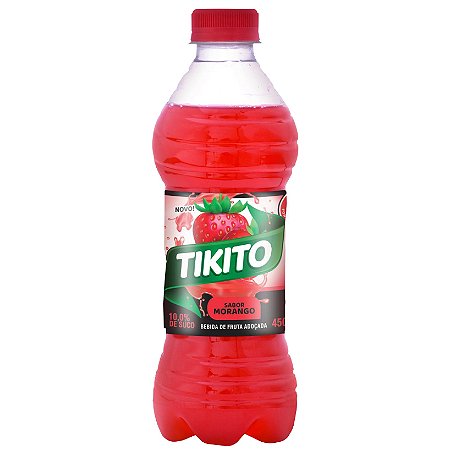 Suco Tikito Sabor Morango - Embalagem 12X450 ML - Preço Unitário R$1,86