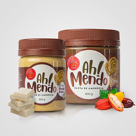 Combo Duplas - Pasta Amendoim Cacau 600g + Pasta Amendoim Chocolate Branco 300g