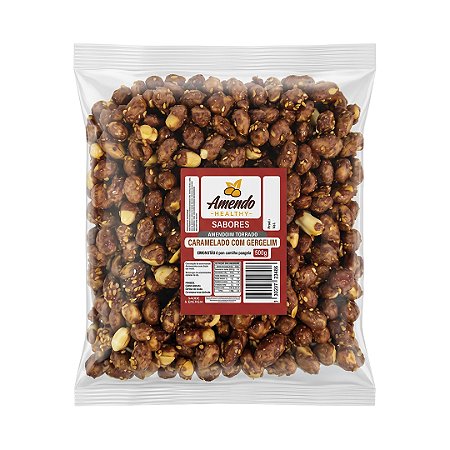 Amendoim Crocante Caramelado com Gergelim