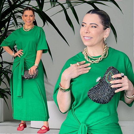 Vestido tshirt amarração -Farm ML25-
