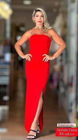 VESTIDO OPEN M VERMELHO PROIBI - ML24
