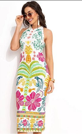 Vestido midi oasis de verão FARM - ML24
