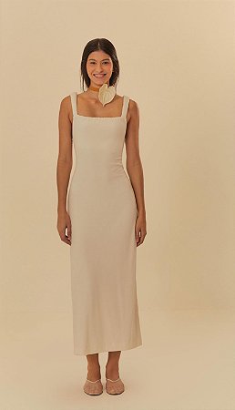 Vestido Alça crepe off FARM -ML24