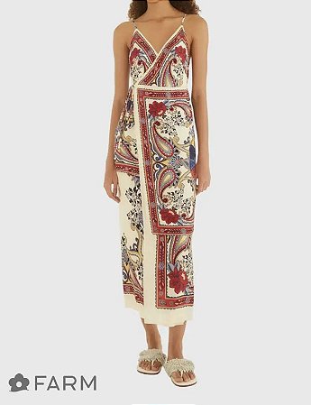 VESTIDO CROPPED LENCO BORBOLETA RETRO FARM -ML25