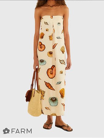 VESTIDO LONGO SOLVENIR MAR - FARM ML25-