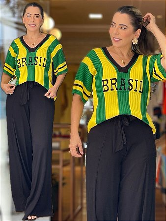 BLUSA BRASIL TRICO VERDE - ML26
