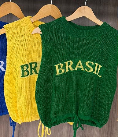 BLUSA BRASIL TRICO CROPPED - ML26
