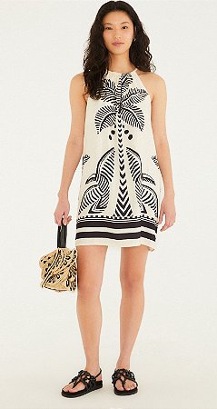 VESTIDO CURTO LISTRA TROPICAL FARM - ML26