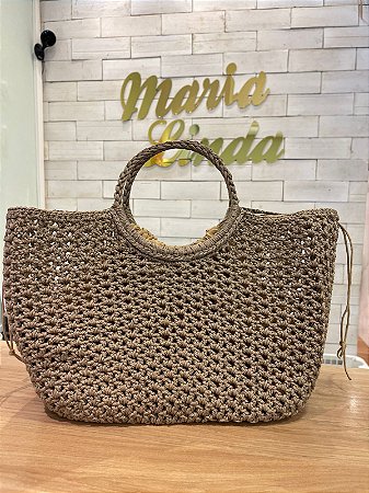 BOLSA EM CROCHÊ COM FORRO - ML26