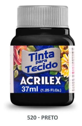 Tinta Para Tecido - Preto nº 520