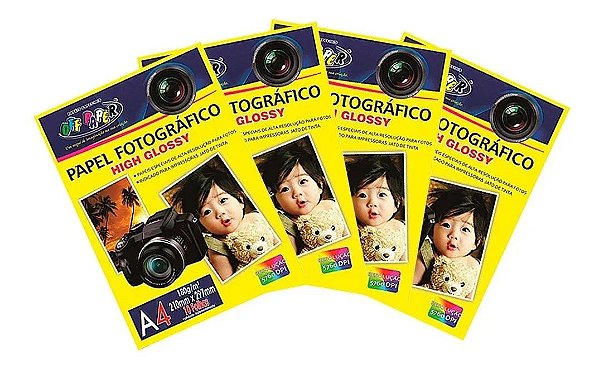 150 folhas Papel Fotográfico High Glossy Off Paper 180g