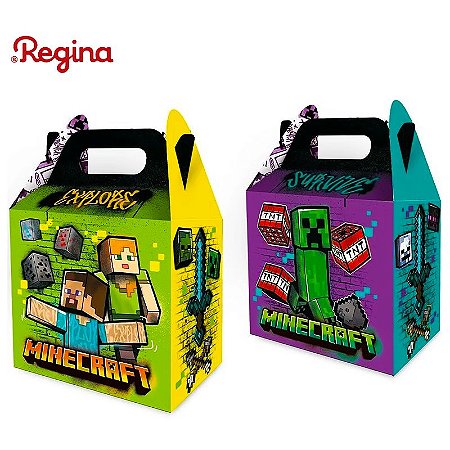 8 Caixa Surpresa Minecraft Decoração aniversário festa