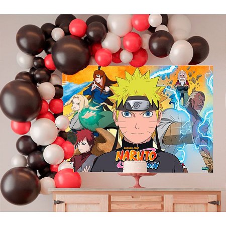 Painel Naruto em TNT Decoração  Grande 1,40m