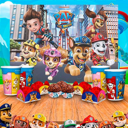 Kit festa Patrulha canina decoração aniversário 159 peças