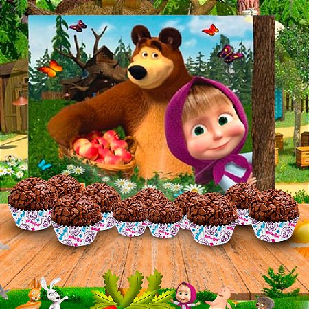 401 Itens Kit festa Masha e o Urso Decoração aniversário