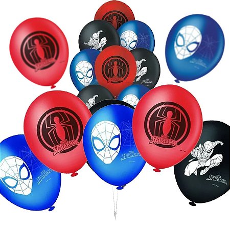 25 Balão Bexigas Decoração festa Homem Aranha balão n9