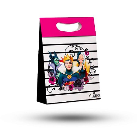 Caixa para presente decoração Vilãs Disney festa18x7,5x25
