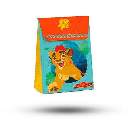 Caixa presente decoração festa Guarda do leão 23x10,5x35