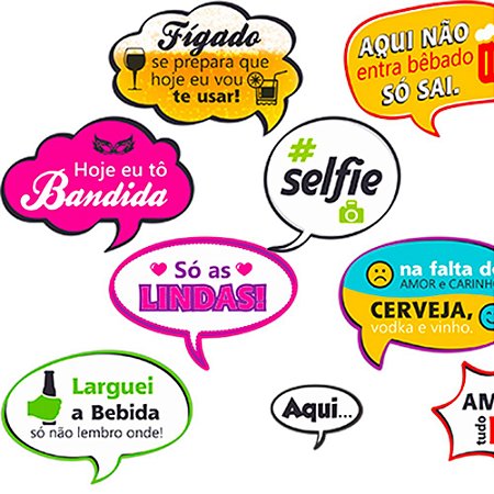 10 placas divertidas para festa decoração kit completo