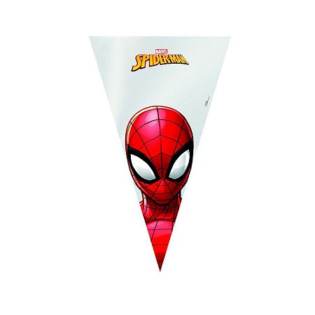50 Cone decoração festa homem aranha 17,5x29,5cm