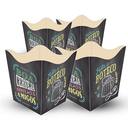 kit 10 Cachepo Papel cartonado Decoração Boteco festa