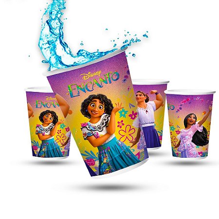 12 Copos decoração Encanto Disney 180ML festa aniversário