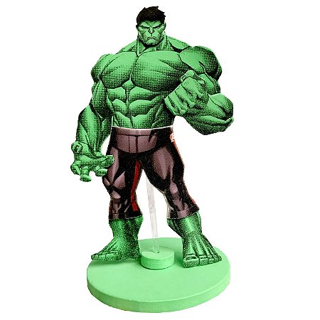 Decoração festa Hulk Centro de mesa GIGANTE EVA 20cm