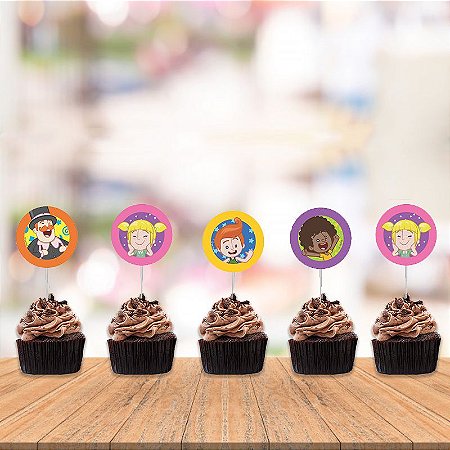 Topper tag Para Doces Mundo Bita topo docinhos decoração