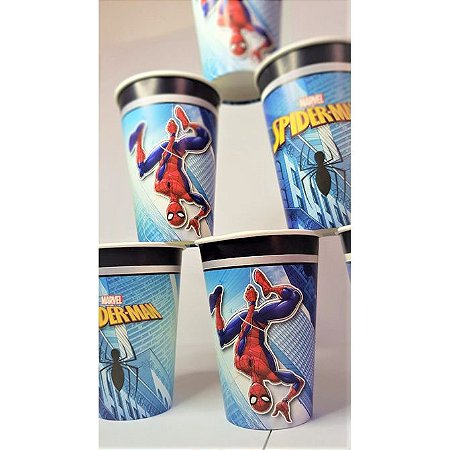 8 Copos decoração Homem Aranha festa aniversário