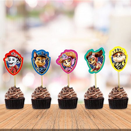 Topper teg Para doces Patrulha canina decoração festa aniver