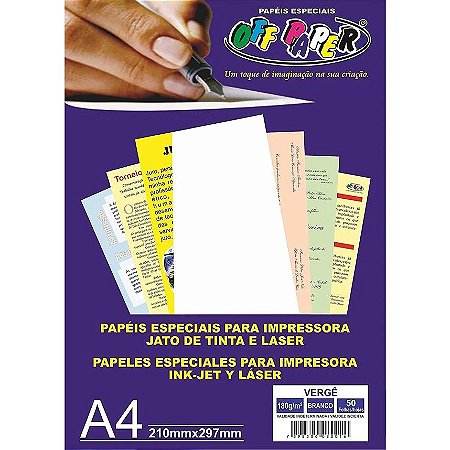 50 folhas Papel Fotográfico VERGÊ Off Paper 180g