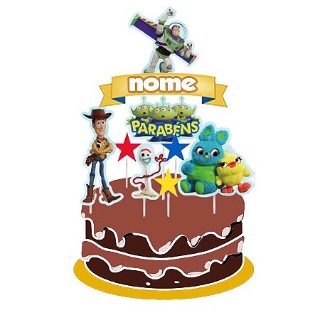 Topo de bolo Toy Story topper decoração festa aniversário